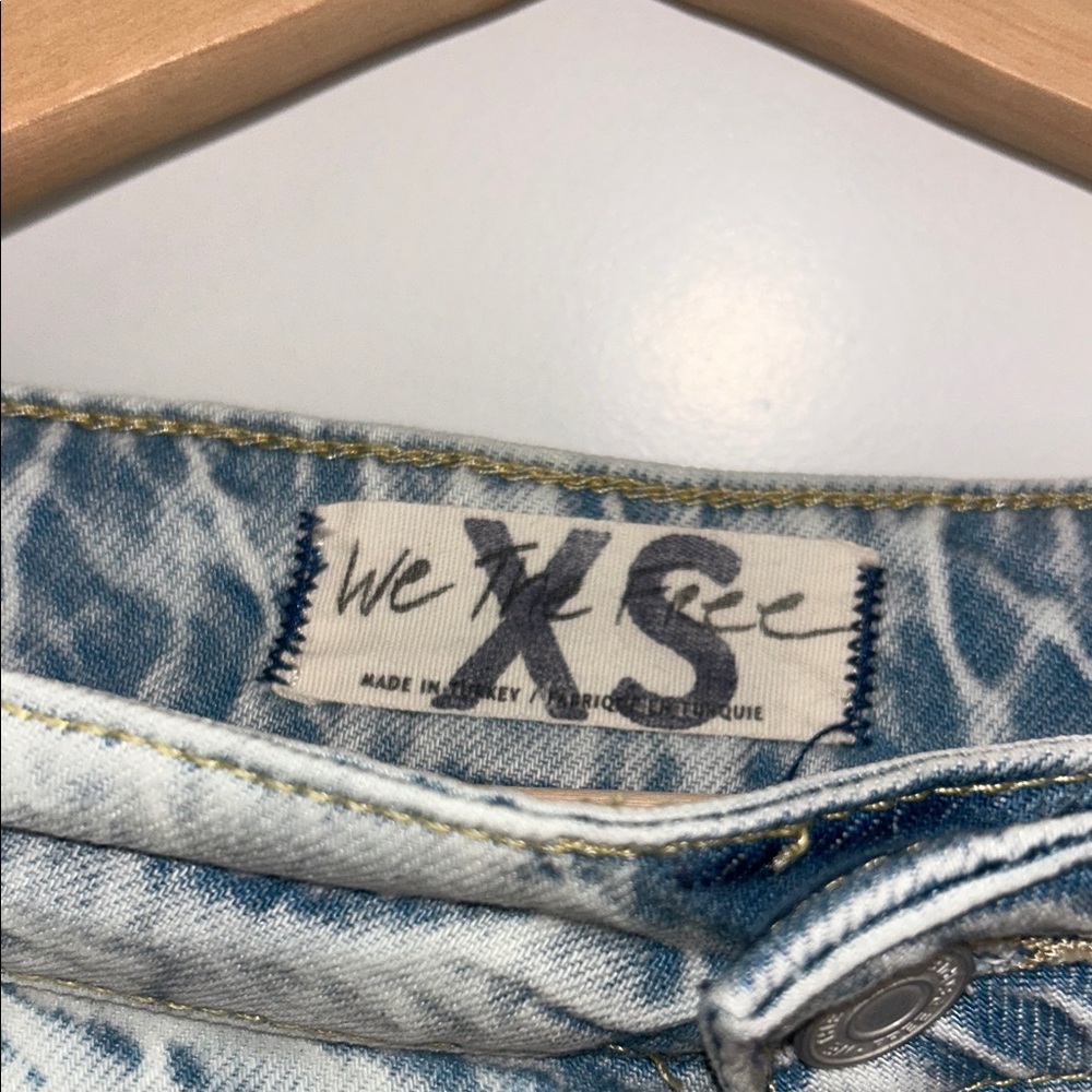 We The Free Faded Blue Denim Jeans maxi skirt NWOT sizeXS - Picture 3 of 5